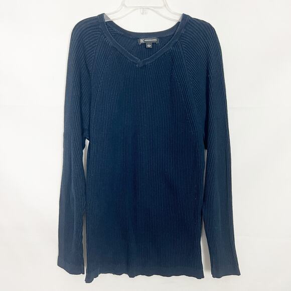 International Concepts Men's Ribbed Black Pullover Sweater Size Large - Picture 1 of 8